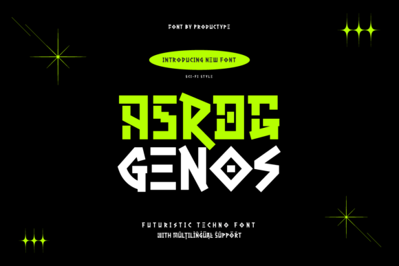 Asrog Genos Font: Futuristic Type for Makers