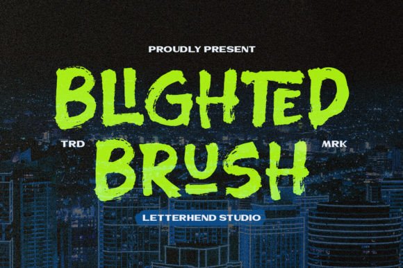 Blighted Brush Font for Editorial Design