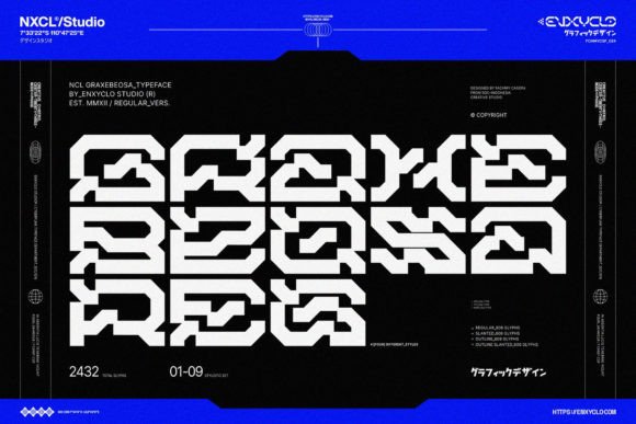 Graxebeosa Font: Cyberpunk Style for Makers