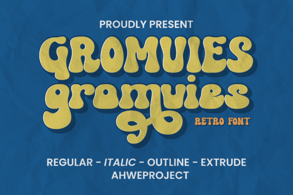Gromvies Font: A Retro Display Typeface for Web Design