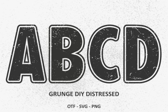 Grunge Diy Distressed Font for Editorial Design