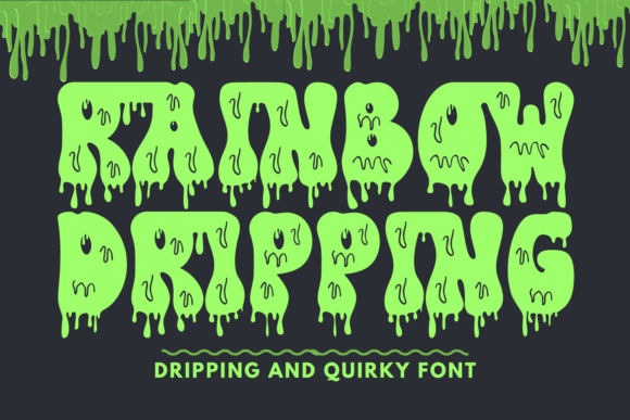Rainbow Dripping Font for Bold Web Design
