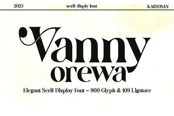 Vanny Orewa Font: A Display Typeface for Campaigns